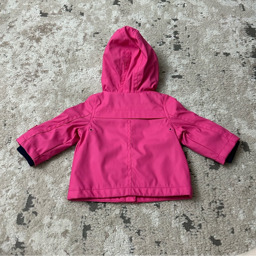 Tommy Hilfiger Baby Girl Pink Rain Jacket Size 3/6 Months - Picture 2 of 3